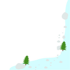 Snow Avalanche Illustration