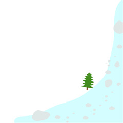 Snow Avalanche Illustration