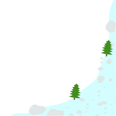 Obraz premium Snow Avalanche Illustration