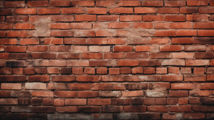 Close-up view of a weathered brick wall