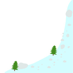 Snow Avalanche Illustration