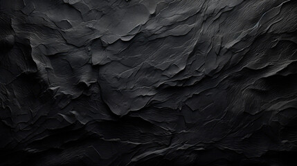 A dark black wall with a solid black background - obrazy, fototapety, plakaty