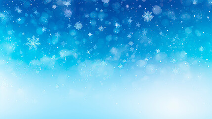 Snowy sky with closeup flakes