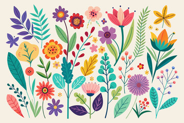collection-of-colorful-floral-elements-in-flat