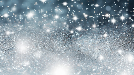 Obraz premium A close up of a snowy surface filled with stars