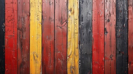 Colorful Wooden Wall with Monthly Themes Generative AI