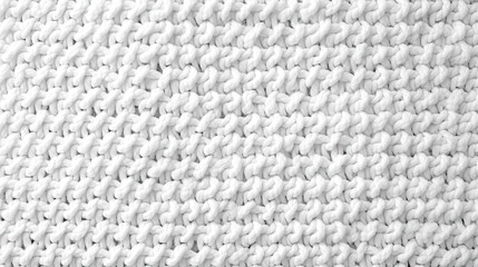 Close-up of white knitted blanket on black and white background