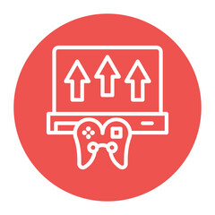 Game Publishing icon vector image. Can be used for Game Design.