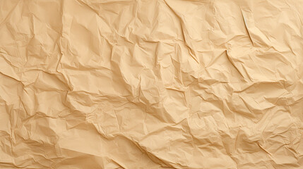 Crumpled brown paper texture in old appearance