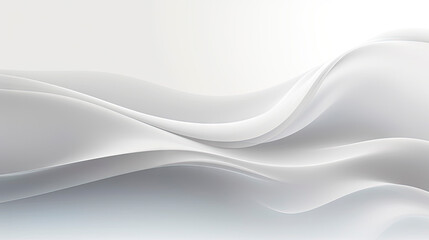 Smooth abstract waves on white backdrop