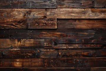 a wood planks with dark brown stains