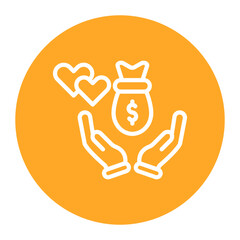Donation Based Crowdfunding icon vector image. Can be used for Crowdfunding.
