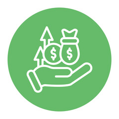 Reward Based Crowdfunding icon vector image. Can be used for Crowdfunding.