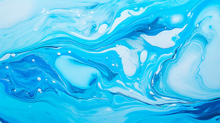 Abstract blue and white wave painting