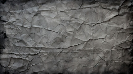 Rough surface textured backdrop with crumpled black grey paper