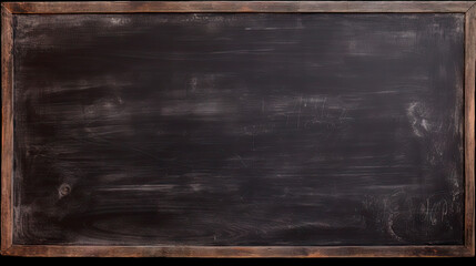 Wooden framed chalkboard with chalk beneath