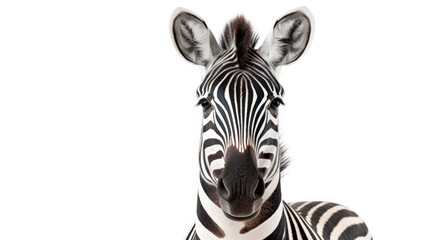 Zebra standing against black and white striped background