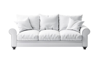 Ivory Lounge Featuring Sofa isolated on transparent Background