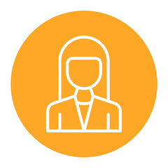 Client Female icon vector image. Can be used for Public Relations Agency.