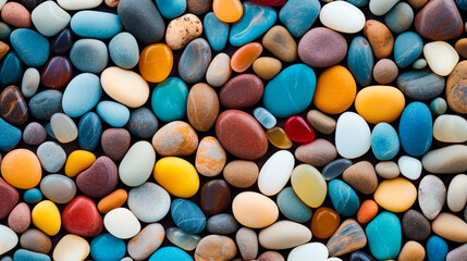 Fototapeta na wymiar Colorful rocks assortment in close-up view