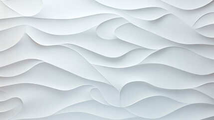 Close-up of textured white wave wall pattern