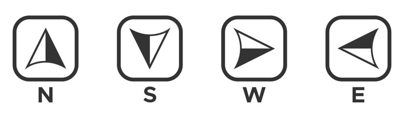 Compass flat vector icon designs