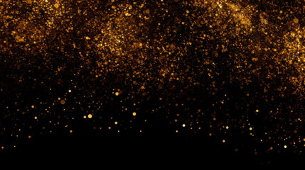 Fototapeta na wymiar Gold glitter dust close up background