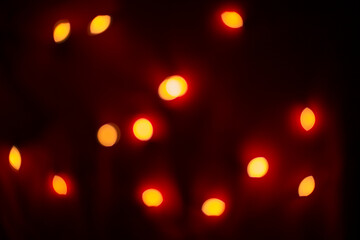 red background of lights - 772976141
