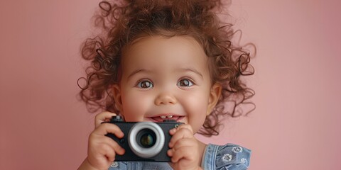 baby with camera
