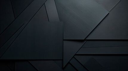 Black paper shapes on a dark wall