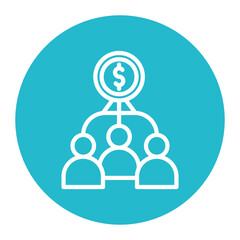 Crowdfunding icon vector image. Can be used for New Media.