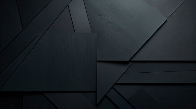 Black paper shapes on a dark wall