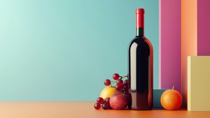 Wine, amazing concept clean background.