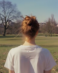 view of a woman in the park