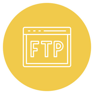 Ftp Protocol icon vector image. Can be used for Computer Science.