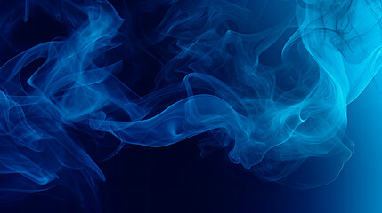 Swirling smoke on a blue backdrop