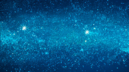 Blue snowy stars background