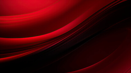 Smooth lines in a red and black abstract background