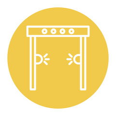 Metal Detector icon vector image. Can be used for Airline.