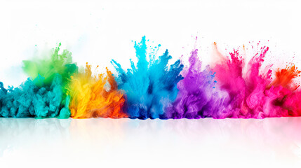 Color powders in the air