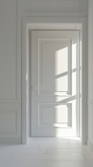Sunlight streaming through an open door