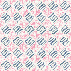 Abstract retro seamless pattern. vintage ornament endless background. Vector flat illustration