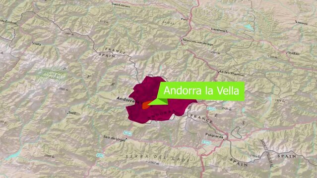map of Andorra la Vella, the capital of Andorra.Zooming In: Exploring the Details of the Andorra la Vella Map	