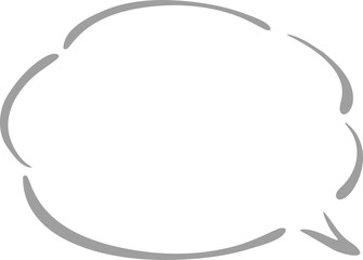 吹き出し　手描き　ラフ　カリグラフィー　線　フレーム　あしらい　飾り　イラスト素材