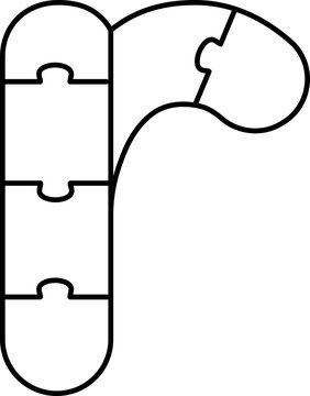 recommend clip art: r Lowercase Puzzle Aplhabet Jigsaw Game Outline