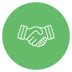Handshake icon vector image. Can be used for Office.