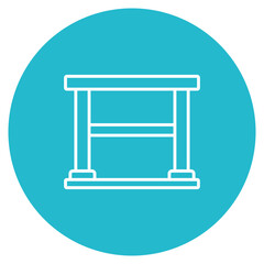 Standing Desk icon vector image. Can be used for Office.