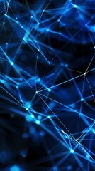 Abstract network connections with blue lights