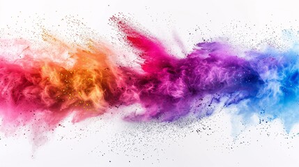 Colorful Explosion of Painted Powder A Vibrant Celebration of the Monthly Artistic Trend Generative AI - obrazy, fototapety, plakaty