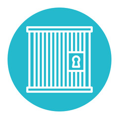 Jail Door icon vector image. Can be used for Prison.